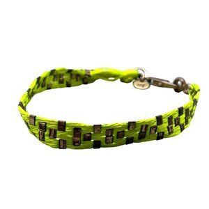 Madewell Neon Green Thread String Bracelet Lobster Closure 7 Inches